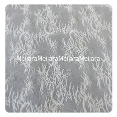 Chiny Suknia ślubna Chantilly Lace 150x300cm / szt, tkanina w kolorze kości słoniowej w kwiaty zapiekanka obszyta krawędzią dostawca