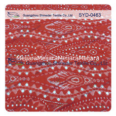 Chiny Czerwony eko - przyjazna, barwiona trójkąt w kształcie Corded Vintage Lace Fabric without Scallop dostawca