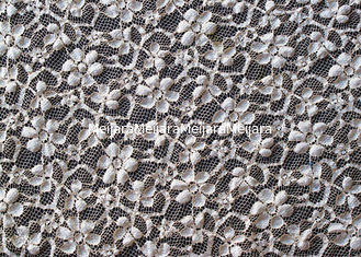 Chiny Allover Flower Stretch Lace Fabric 45% Nylon 40% Rayon 15% Spandex OEM / ODM CY-LW0104 dostawca