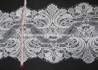 Chiny Koronki wykończeniowe OEM / ODM White Eyelash, dodatki krawieckie CY-HB3240 dostawca