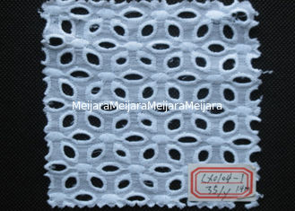 Chiny Haftowane oczko Lace Tapicerka do sukni ślubnej, Rozciągliwy Eco Friendly CY-CX0104-1 dostawca