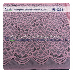 Chiny Fancy Pink Scallop Tkanina Koronkowa z Nylonu weselna ± 140 cm szerokości na letnie ubrania dostawca