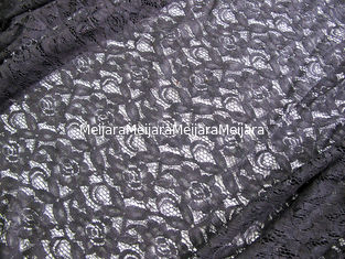 Chiny 150cm Rozpuszczalny w wodzie bawełniany nylonowy materiał koronkowy Czarny dzianinowy CY-LW0032 dostawca