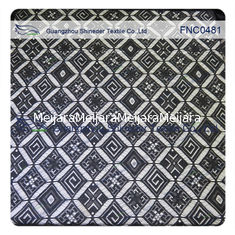Chiny Nylonowa tkanina koronkowa z czarnej koronki Rhombic Wedding dostawca