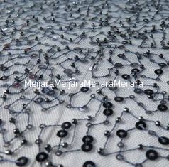 Chiny Lśniące cekiny i koralikowy materiał koronkowy na odzież damską dostawca