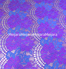 Chiny 150CM Szerokość tkanina bawełniana Nylonowa tkanina Lace Purple / White / Black For Ladies Dressing dostawca