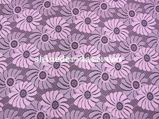 Chiny Pink Sunflower Design Stretch Koronkowa tkanina śliczna i urocza dla dziewczynki SYD-0172 dostawca