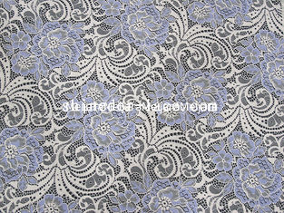 Chiny Jasnopurpurowy i biały materiał nylonowy z koronki bawełny Rayon Big Flower Design For Fashion SYD-0183 dostawca