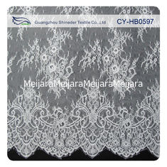 Chiny Fashion Nylon Stretch Eyelash Ruffled Lace Tapicerka / Haftowana Koronkowa tkanina dostawca
