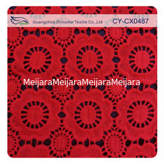 Chiny Red Stretch Floral Haftowana Koronkowa sukienka dla kobiet i góry dostawca