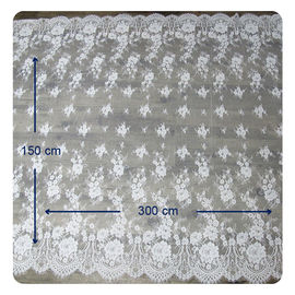 Ekologiczna suknia ślubna farbująca Chantilly Lace Fabric, Ivory Repeated Floral dostawca
