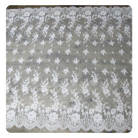 Ekologiczna suknia ślubna farbująca Chantilly Lace Fabric, Ivory Repeated Floral dostawca
