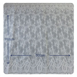 Suknia ślubna Chantilly Lace 150x300cm / szt, tkanina w kolorze kości słoniowej w kwiaty zapiekanka obszyta krawędzią dostawca