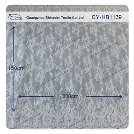 Suknia ślubna Chantilly Lace 150x300cm / szt, tkanina w kolorze kości słoniowej w kwiaty zapiekanka obszyta krawędzią dostawca
