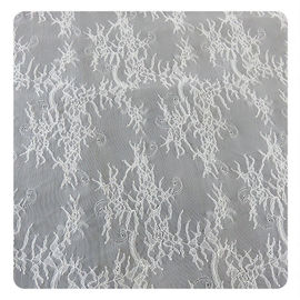Suknia ślubna Chantilly Lace 150x300cm / szt, tkanina w kolorze kości słoniowej w kwiaty zapiekanka obszyta krawędzią dostawca