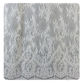 Suknia ślubna Chantilly Lace 150x300cm / szt, tkanina w kolorze kości słoniowej w kwiaty zapiekanka obszyta krawędzią dostawca