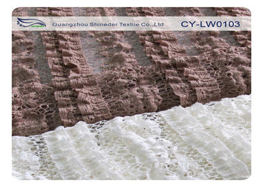 Tekstylia domowe Rozciągliwy materiał koronkowy 40% Nylon 50% bawełna 10% elastan CY-LW0103 dostawca