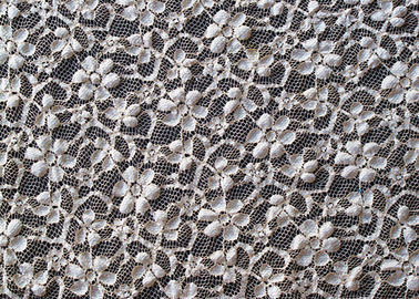 Allover Flower Stretch Lace Fabric 45% Nylon 40% Rayon 15% Spandex OEM / ODM CY-LW0104 dostawca