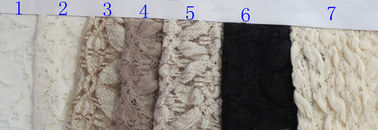 Ubranie antystatykowe Rozciągliwy materiał koronkowy Żółty, bawełniany spandex nylonowy CY-LW0631 dostawca
