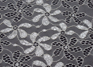90% Nylon + 10% elastan Kwiat Elastyczny Koronkowy materiał na bieliznę CY-LW0795 dostawca