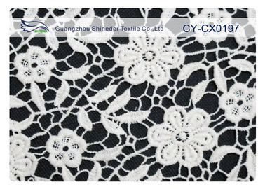 Ekologiczny haftowany koronkowy materiał na suknię ślubną CY-CX0197 dostawca