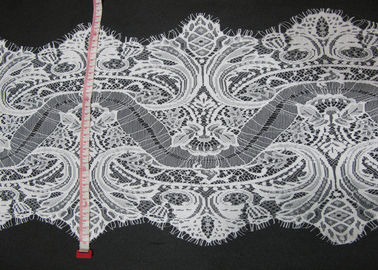 Koronki wykończeniowe OEM / ODM White Eyelash, dodatki krawieckie CY-HB3240 dostawca