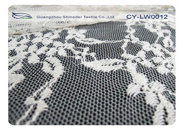 150 cm szerokości bawełny nylon zapiekanka koronki tkaniny na suknie ślubne CY-LW0012 dostawca