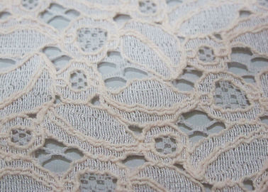 Ivory Cotton Nylonowa koronka antystatyczna tkanina na sukienki OEM / ODM CY-LW0707 dostawca