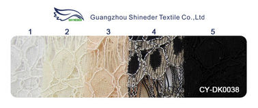 Corded Scalloped Lace Mesh Fabric Czarna gipiura do bielizny / biustonosza CY-DK0038 dostawca
