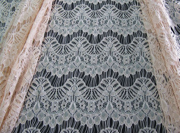 Corded Scalloped Lace Mesh Fabric Czarna gipiura do bielizny / biustonosza CY-DK0038 dostawca
