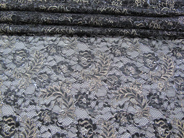 Archiwalne tkaniny metalicznej koronki niebieski, nylon Tulle kwiatowy koronki tkaniny SYD-0002 dostawca