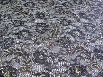 Archiwalne tkaniny metalicznej koronki niebieski, nylon Tulle kwiatowy koronki tkaniny SYD-0002 dostawca