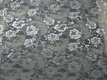 Archiwalne tkaniny metalicznej koronki niebieski, nylon Tulle kwiatowy koronki tkaniny SYD-0002 dostawca
