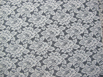 Allover Guipure Cotton Nylon Lace Mesh Fabric / Floral Lace Fabric SGS dostawca