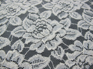 Allover Guipure Cotton Nylon Lace Mesh Fabric / Floral Lace Fabric SGS dostawca