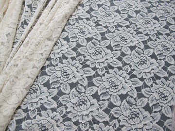 Allover Guipure Cotton Nylon Lace Mesh Fabric / Floral Lace Fabric SGS dostawca