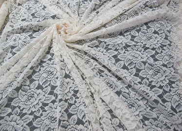 Allover Guipure Cotton Nylon Lace Mesh Fabric / Floral Lace Fabric SGS dostawca