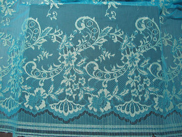 Archiwalne tkaniny metalicznej koronki niebieski, nylon Tulle kwiatowy koronki tkaniny SYD-0002 dostawca