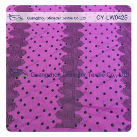 Moda Poliester i bawełna Wypalony Koronkowy materiał z polka dot do noszenia na co dzień dostawca