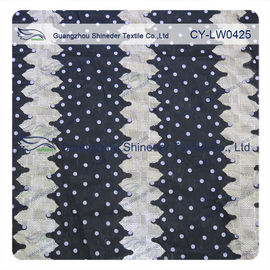 Moda Poliester i bawełna Wypalony Koronkowy materiał z polka dot do noszenia na co dzień dostawca