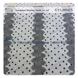 Moda Poliester i bawełna Wypalony Koronkowy materiał z polka dot do noszenia na co dzień dostawca