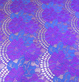 150CM Szerokość tkanina bawełniana Nylonowa tkanina Lace Purple / White / Black For Ladies Dressing dostawca
