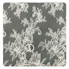 Kość słoniowa Chantilly Lace Tapicerka, Bridal Cream Cord Koronkowa tkanina dostawca