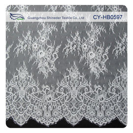 Fashion Nylon Stretch Eyelash Ruffled Lace Tapicerka / Haftowana Koronkowa tkanina dostawca