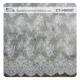 Fashion Nylon Stretch Eyelash Ruffled Lace Tapicerka / Haftowana Koronkowa tkanina dostawca