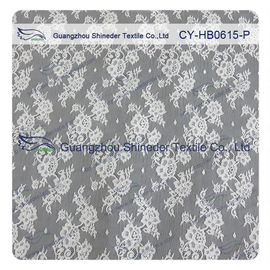 Chantilly Lace Fabric Koronkowa zasłówka do sukni damskiej, biała i szara dostawca