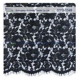 Niestandardowe nylonowe i bawełniane Thic Wedding Dress Cord Lace Fabric Fabric dostawca