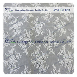 Allover Flower Soft Handfeel Chantilly Lace, High End Bridal Fabric Tapicerka dostawca