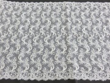Elegancka sznurkowa wiskoza Chantilly Lace / haftowana koronkowa tkanina dostawca