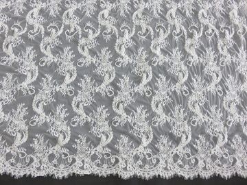 Elegancka sznurkowa wiskoza Chantilly Lace / haftowana koronkowa tkanina dostawca